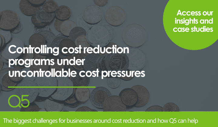 Controlling cost reduction programs under uncontrollable pressures